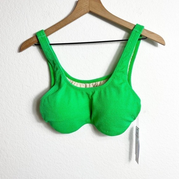 PILYQ KIWI REEF RING SIDE HALTER SIDE D OR 14-16 BIKINI TOP ONLY BRAND NEW - Picture 3 of 10